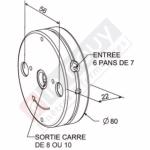 Treuil MINIVIS 6P7 - Carré de 10 Avec fin de course - ZF