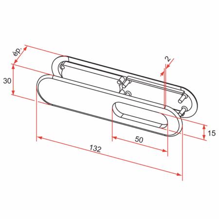 Poignée cuvette Grise pour volet roulant