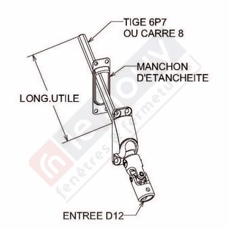 Bloc guide genouillere à 60° - 1015