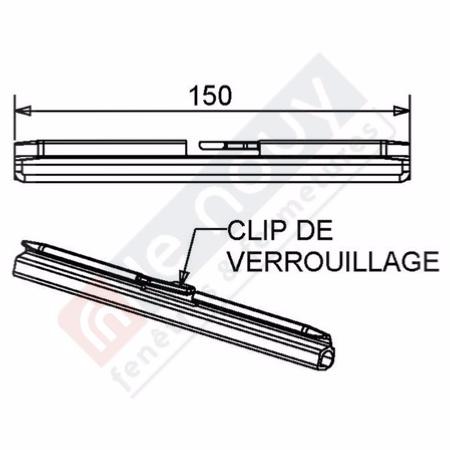 Adaptateur lame 14 pour verrou de sécurité Clicksur ZF