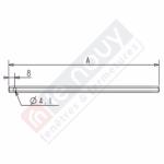 Tige 6 pans de 7 pour treuil de volet roulant