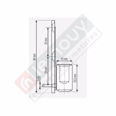 Fiche femelle pour menuiserie PVC - Beige Ø13