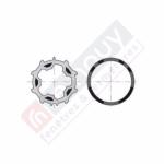 Roue + Couronne moteur Diam.50 - Tube ZF54