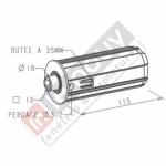 Embout escamotable ZF 54 TETON Diamètre 18 / CARRE 10