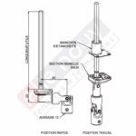 Mini Bloc-guide Angulaire déporté Marron