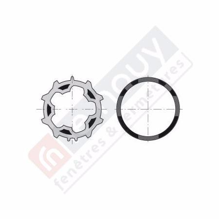 Roue + Couronne moteur Diam.50 - Tube ZF54